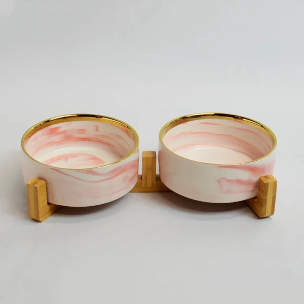 Bowls Marmer Golden Elegance Edition Double Pink
